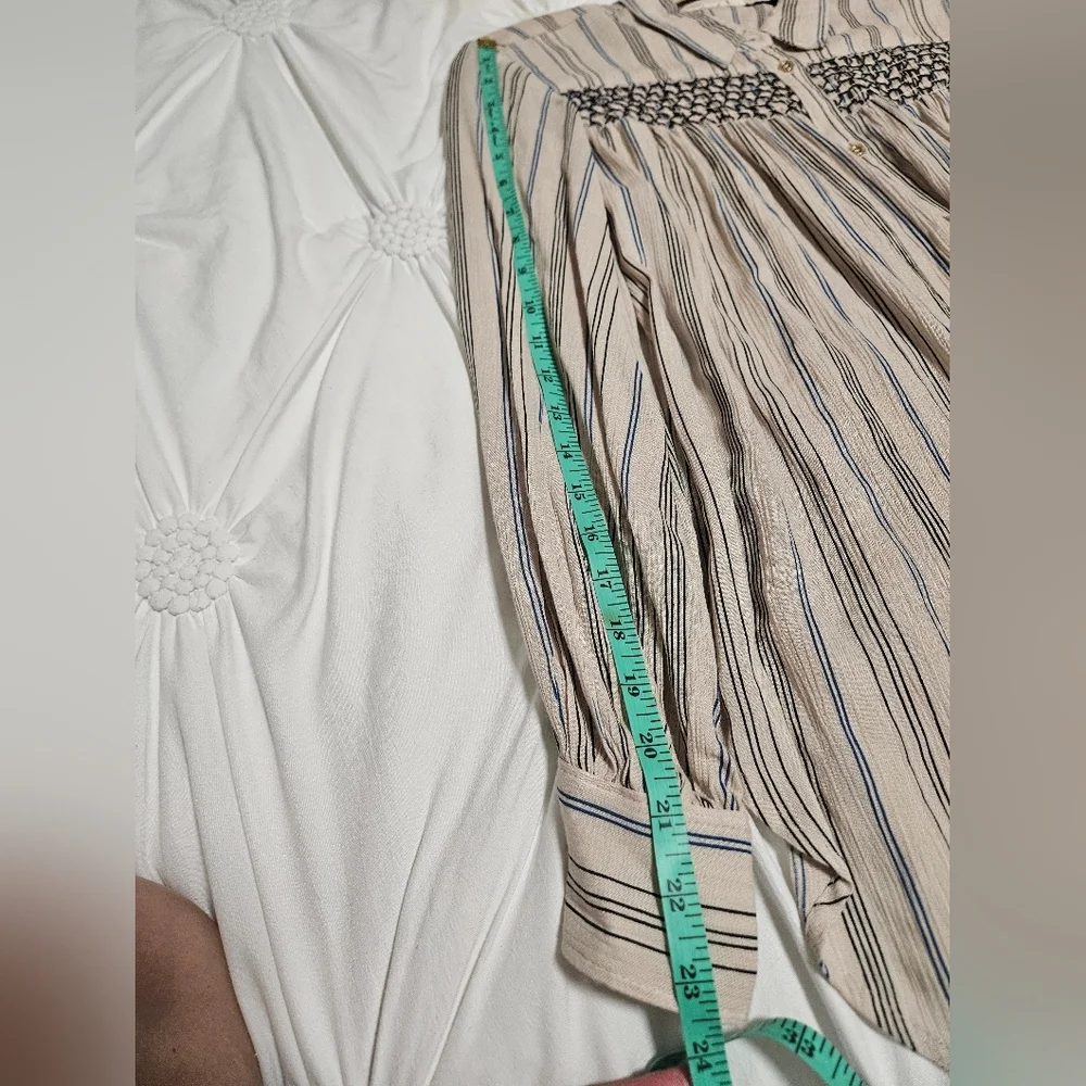 Floreat By Anthropologie Striped Nothfork Tunic Blouse - Picture 10 of 11